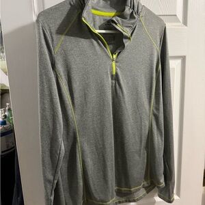 Danskin Now Gray Pullover with Neon Trim